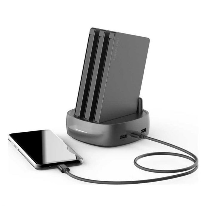 Powerology 8000mAh 3in1 Power Bank Station (Black)