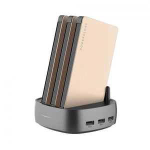 Powerology 8000mAh 3in1 Power Bank Station (Gold)