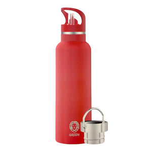 Green Vacuum Flask 600ml - Red