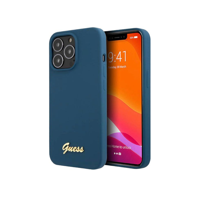 Guess Silicone Case For 13 Pro - Blue