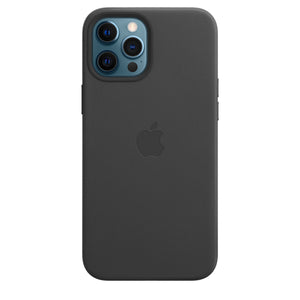 iPhone  12 ProMax Leather Case  - Black