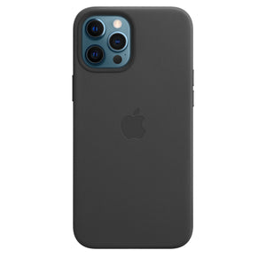 iPhone  12 ProMax Leather Case  - Black
