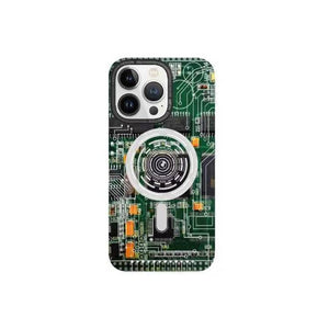 Green Magnetic Tech Plus Case For 14Pro - Green