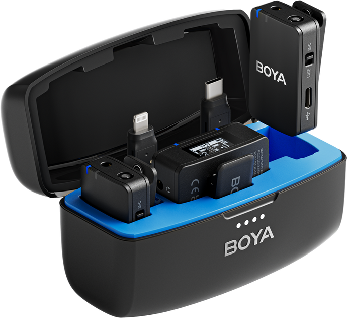 Boya 3-in-1 Wireless Microphone With Onboard Recording Boyamic
