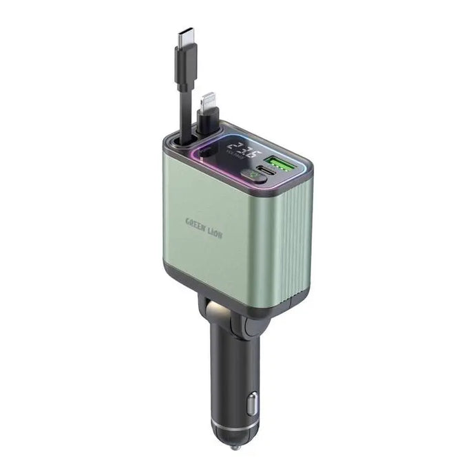 Green Lion Retractable 90W Car Charger PD 65W