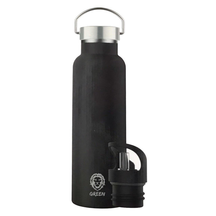 Green Vacuum Flask 600ml - Black