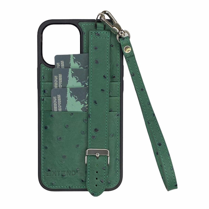 EXTEND Genuine Leather card holder cover DE06 (12 pro max)(Green)