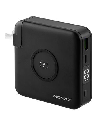 Momax Q-Power Plug Wireless Portable PD Charger 10000mAh(Black)