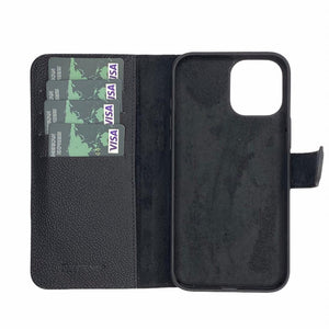 EXTEND Genuine Leather card holder cover drop1 (12 / 12 pro)(Black)