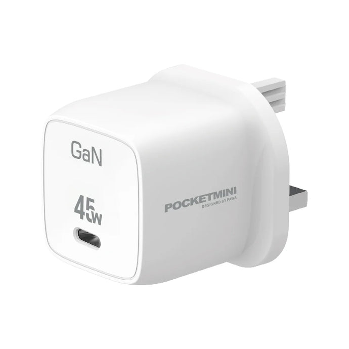 Pawa Pocketmini Travel Charger Type-c Port GaN 45W-White