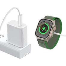 Load image into Gallery viewer, Green Lion iWatch Charger USB-C Wireless Charger - White
