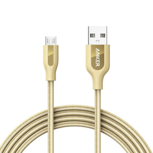 Powerline+ Micro USB  1.8m (Gold) ||Code 36019