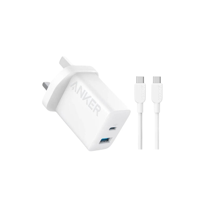 Anker 2-Port High-Speed Charger With USB-C Cable 1.5M - White