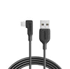 Anker USB-A to 90 Degree Lightning Cable 0.9m - Black
