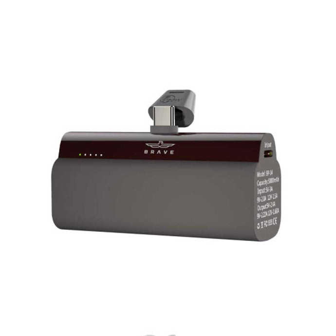 Brave Pocket Mini Portable 5000mAh Power Bank BP-14-Black