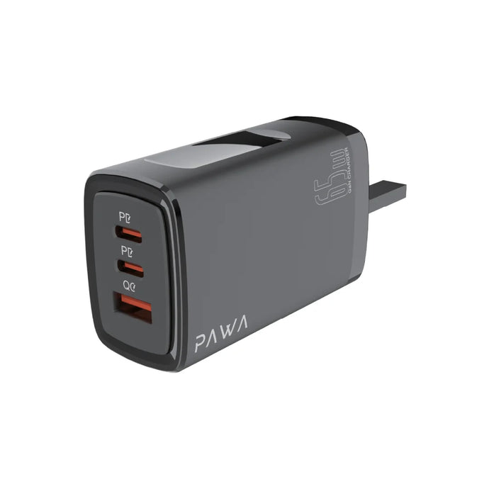 Pawa Solid Travel Charger Dual PD & QC Port GaN 65W