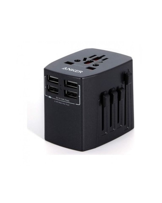 Anker Universal Travel Adapter With 4 USB Port - Black