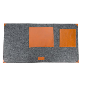 EXTEND Genuine Leather Desk Pad-Dark Gray