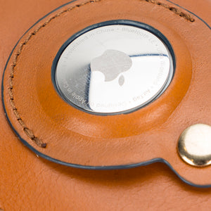 Birmingham Edition - EXTEND Genuine Leather AirTag Wallet - Golden Brown