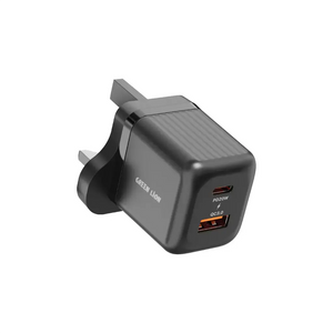 Green Lion Ultra Compact GaN Wall Charger USB-C To Lightining 1M-Black 20W