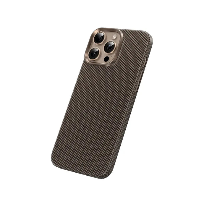 Green Lion Magsafe Kevlar Case For 16 Pro Max-Gold