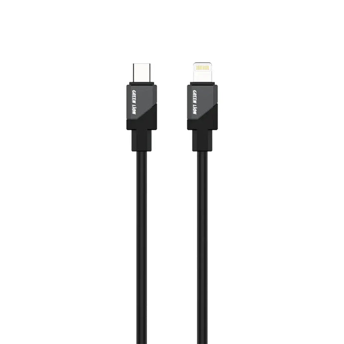 Green Lion USB-C To Lightning Silicone Cable 1M-Black