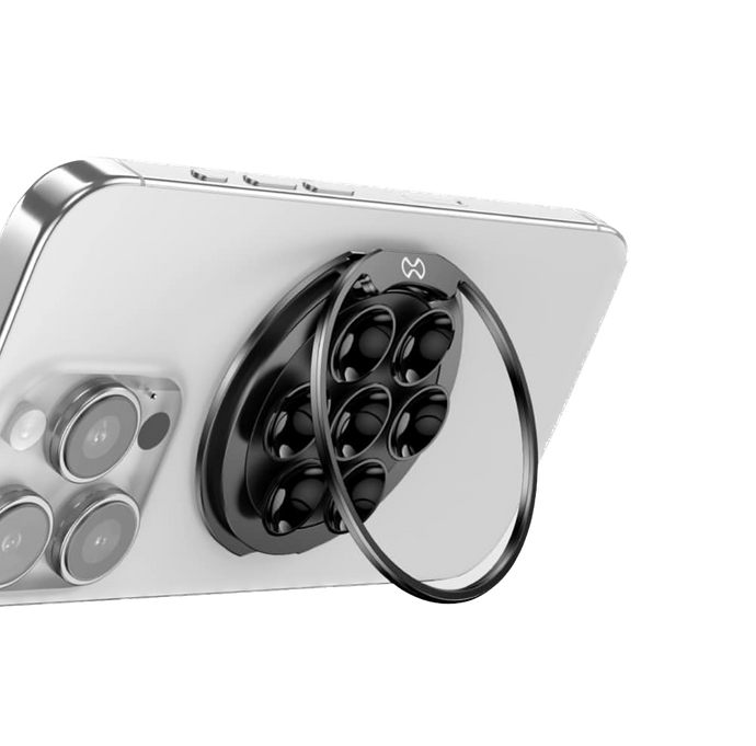 Xundd Suction Cup&Buil-in Mirror Magnetic Ring Holder