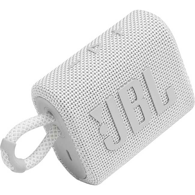 JBL GO3 Bluetooth Speaker (White)
