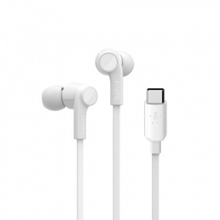 Belkin Rockstar Headphones with USB-C - White