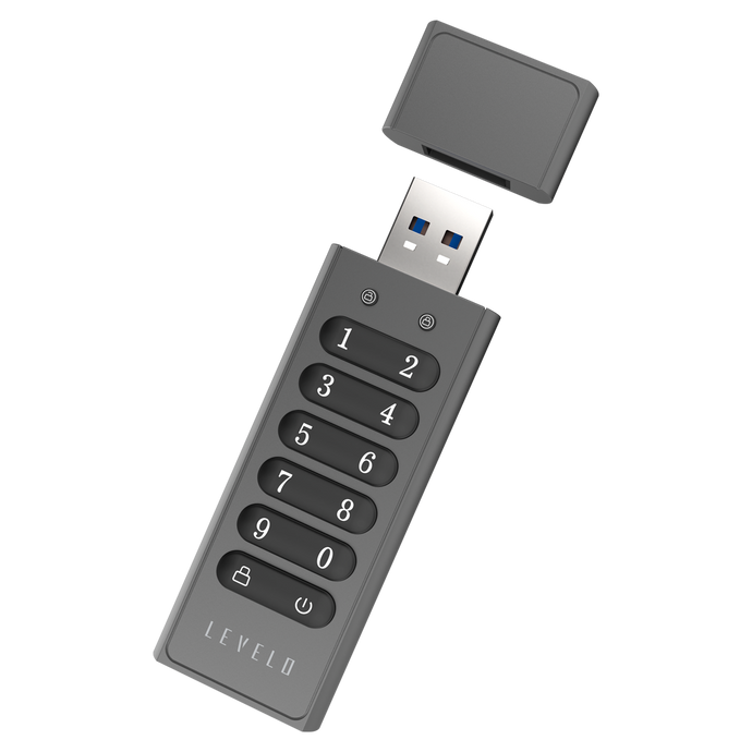 Levelo Lockvault Digital 128GB USB-A Flash Drive