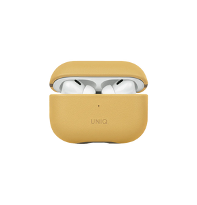 Uniq Lyden Leather Case For Airpods Pro 2 - Canary Yellow/Flint Grey