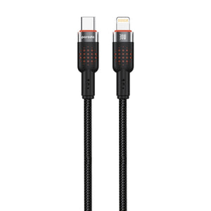 Porodo USB-C To Lightning Aluminum Cable 1.2M-Black