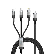 Load image into Gallery viewer, Porodo CBL019 Transparent Type-C INPUT Fast Cable 1M-Black
