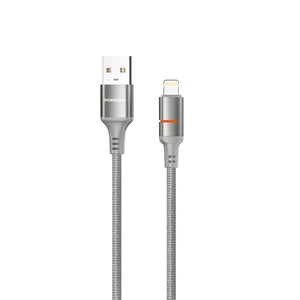 Porodo CBL027 USB-A To Lightning LED Cable 1.2M-Gray