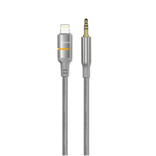 Load image into Gallery viewer, Porodo CBL029 Aux To Lightning Led Light Cable 1.2m-Grey
