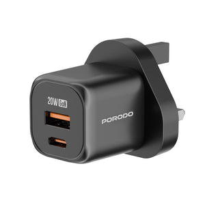 Porodo FWC028 Dual Port Wall Charger 20W