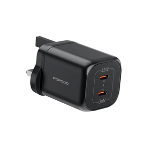 Porodo FWC064 GaN Dual USB-C Quick Charger 45W