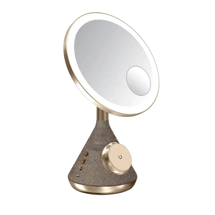 Porodo LFS084 Led Makeup Mirror Speaker Magsafe Charger 15W