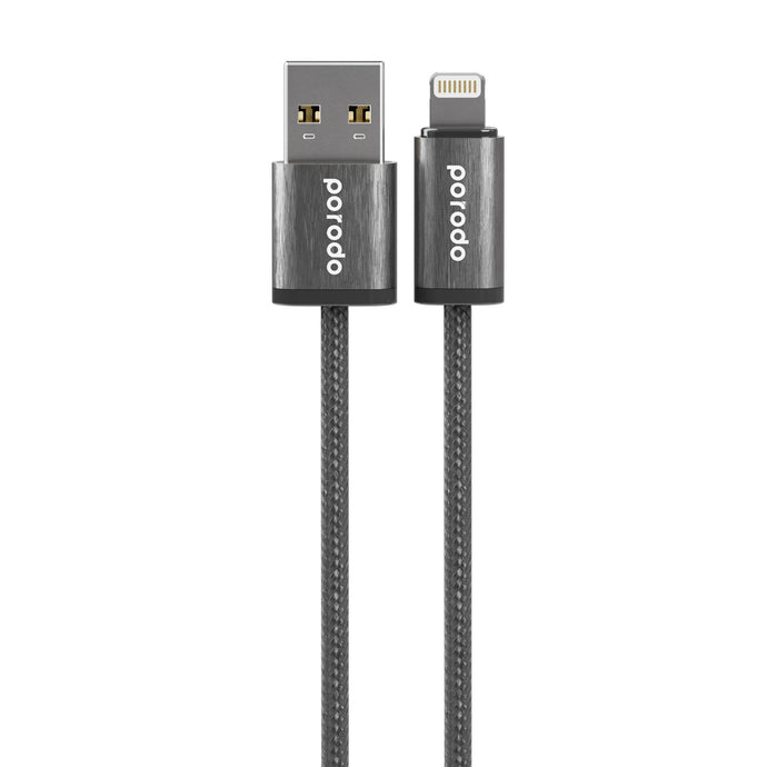 Porodo Woven Braided USB-A Lightning Cable 1.2M