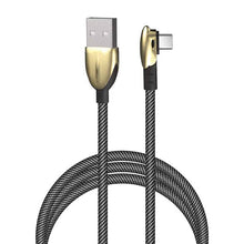 Load image into Gallery viewer, Porodo Zinc Alloy Type-C Cable 1.2m Black
