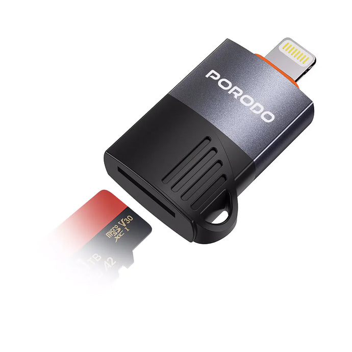 Porodo Lightning OTG TF Card Reader