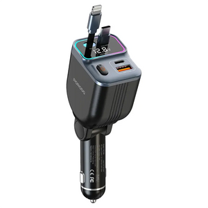 Porodo FWC068 65W Car Charger Dual Retractable Cable