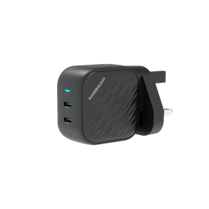 Powerology PWC035 GaN Dual-USB-C Wall Charger 45W