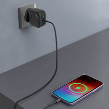 Load image into Gallery viewer, Powerology PWC035 GaN Dual-USB-C Wall Charger 45W
