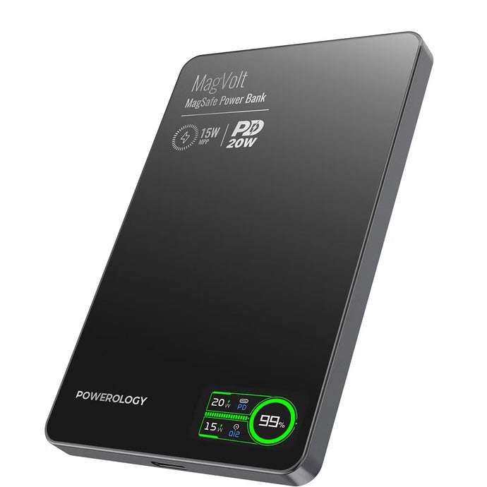 Powerology  MagVolt 10000mAh Magnetic Power Bank-Black