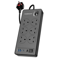 Load image into Gallery viewer, Powerology 6AC 2900W Power Strip 2M
