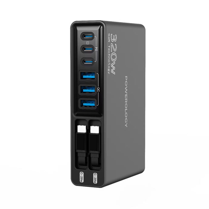 Powerology GaN 320W Univo Charging Station PD 100W
