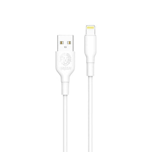 Green usb-A to lightning cable 1.2m - White