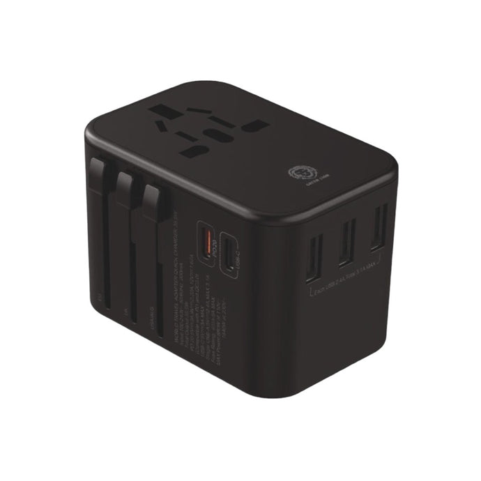 Green PD 20W Multifunction Travel Adapter - Black