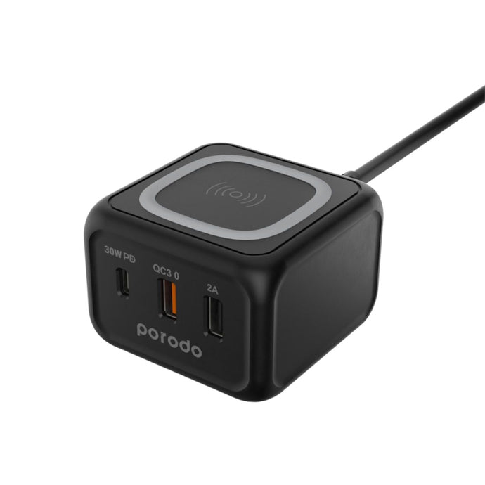 Porodo Desktop Charger With Fast-Wireless Charging